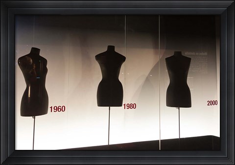 Framed Mannequins in The Museum of Lace and Fashion Print