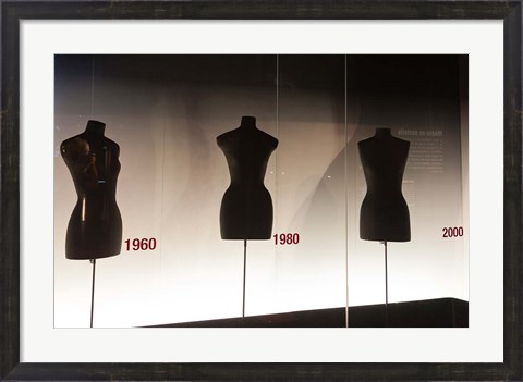 Framed Mannequins in The Museum of Lace and Fashion Print