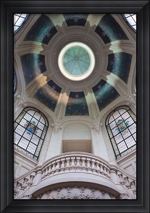 Framed Palais des Beaux-Arts ceiling detail, Lille, French Flanders, France Print