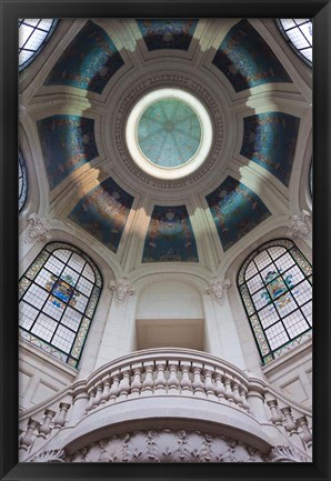 Framed Palais des Beaux-Arts ceiling detail, Lille, French Flanders, France Print