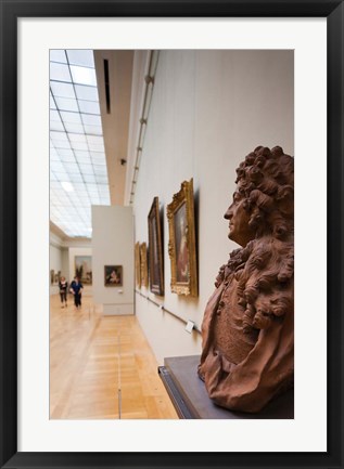 Framed 17th century bust, Palais de Beaux-Arts, Lille, France Print