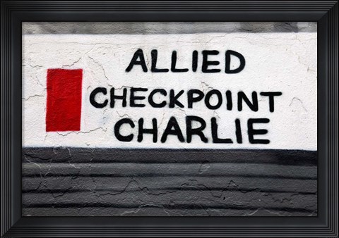 Framed Checkpoint Charlie of the Berlin Wall Print