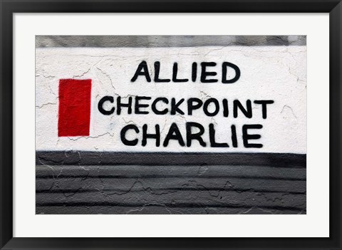 Framed Checkpoint Charlie of the Berlin Wall Print