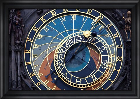 Framed Prague Astronomical clock Print