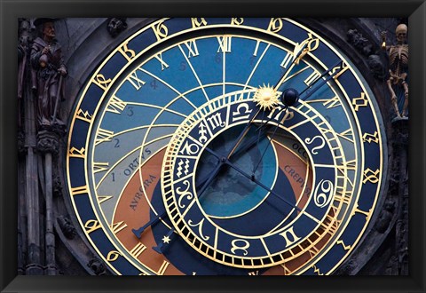 Framed Prague Astronomical clock Print