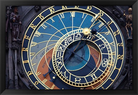 Framed Prague Astronomical clock Print