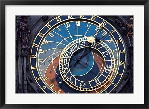 Framed Prague Astronomical clock Print