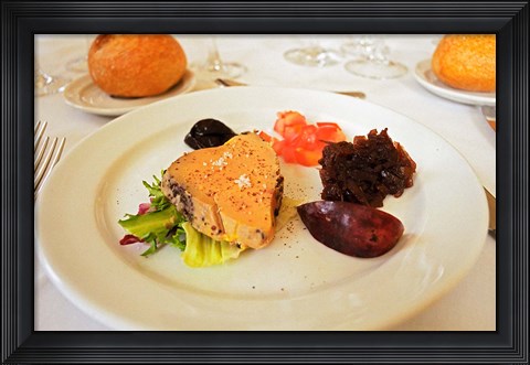 Framed Foie Gras Lunch at Choteau Haut-Chaigneau Print