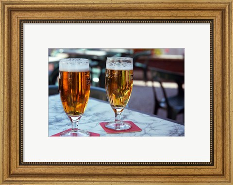 Framed Chablis, Bar, Bourgogne, France Print