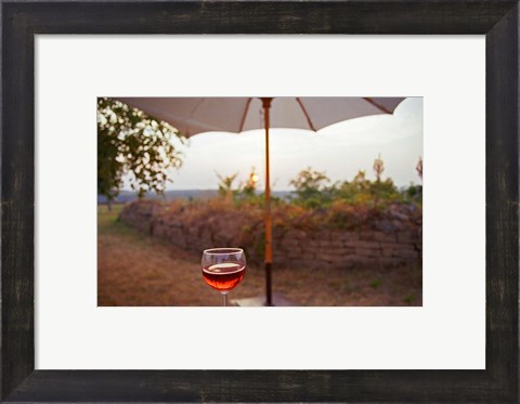 Framed Summer in Burgundy Print