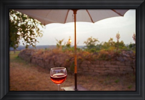 Framed Summer in Burgundy Print