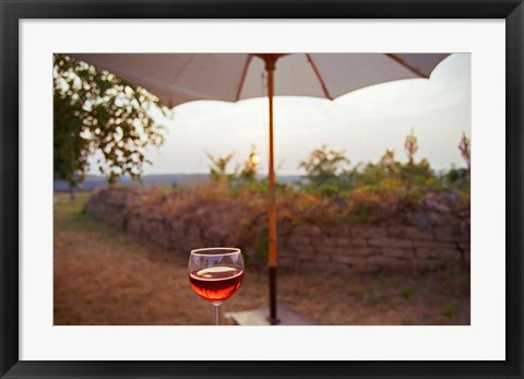 Framed Summer in Burgundy Print