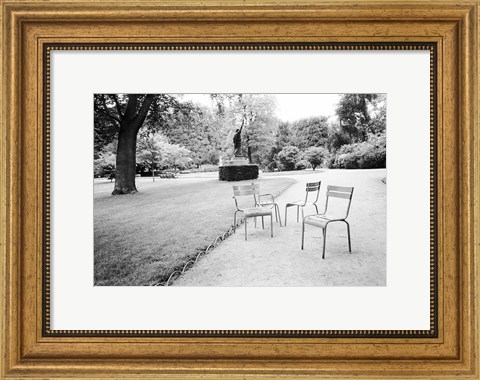 Framed Luxembourg Gardens Statue of Liberty Print