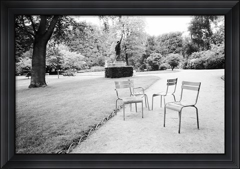 Framed Luxembourg Gardens Statue of Liberty Print