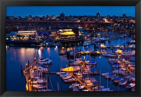 Framed British Columbia, Granville Island Print