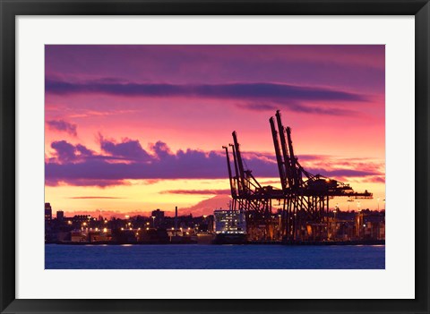 Framed Cargo Cranes, Port of Vancouver Print