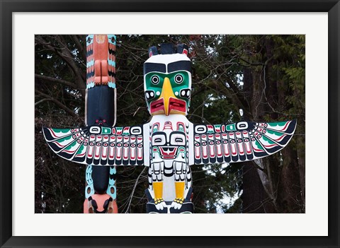 Framed British Columbia First Nation Totems Print