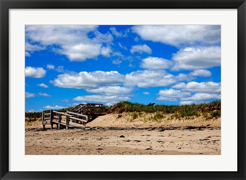 Framed Boardwalk at Martinique Beach Print