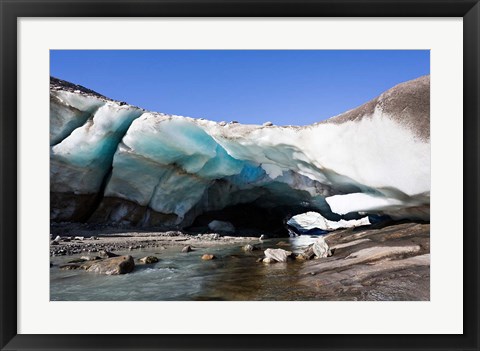Framed Ice Cave in the Glacier of Schlatenkees Print