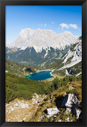 Framed Seeben Lake, Mieminger Mountains Print