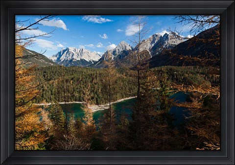 Framed Wettertein and Mieminger Mountains Print