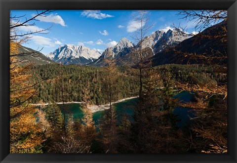 Framed Wettertein and Mieminger Mountains Print