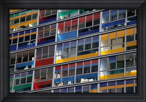 Framed Colorful Windows near Lille Station Print