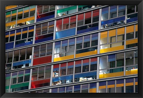 Framed Colorful Windows near Lille Station Print