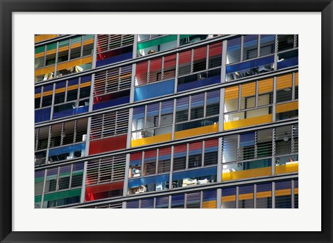 Framed Colorful Windows near Lille Station Print