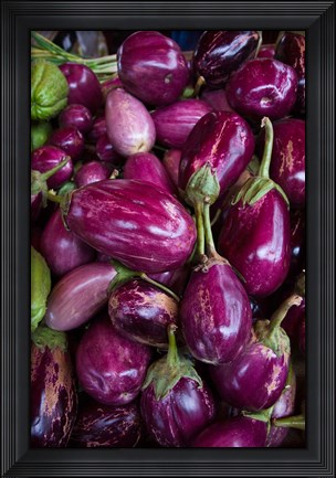 Framed Purple Eggplant, Seafront Market Print