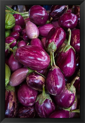 Framed Purple Eggplant, Seafront Market Print