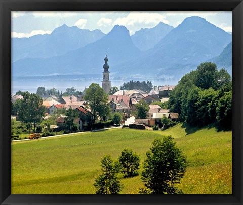 Framed Lake St Wolfgang, Austria Print