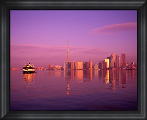 Framed Toronto Skyline, Canada Print