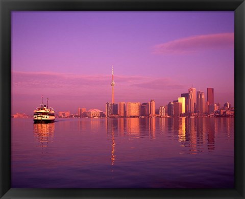 Framed Toronto Skyline, Canada Print