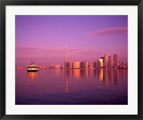 Framed Toronto Skyline, Canada Print