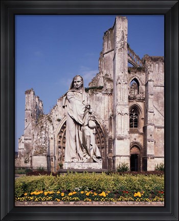 Framed Ruins of St Bertin Abbey, St Omer, France Print