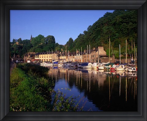 Framed Dinan and River Rance, Cotes-d&#39;armor, France Print