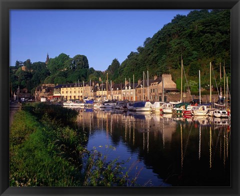 Framed Dinan and River Rance, Cotes-d&#39;armor, France Print