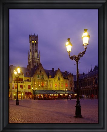 Framed Burg Square, Bruges, Belgium Print