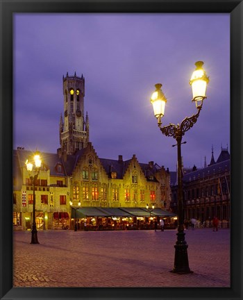 Framed Burg Square, Bruges, Belgium Print