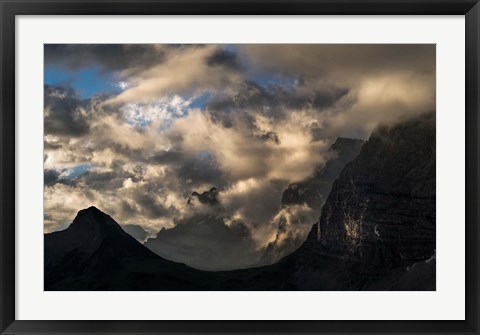 Framed Sunrise over Karwendel Mountains Print