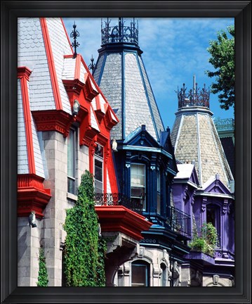 Framed Victorian Houses Print