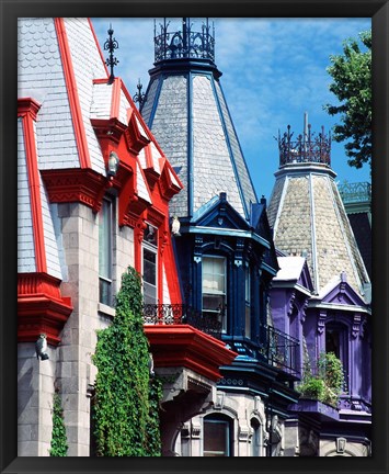 Framed Victorian Houses Print