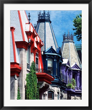 Framed Victorian Houses Print