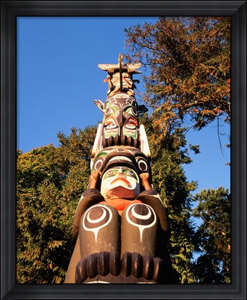 Framed Native American Totem Pole Print