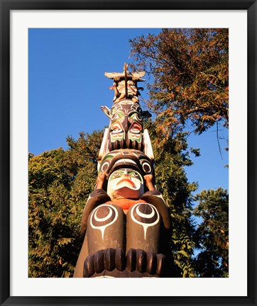 Framed Native American Totem Pole Print