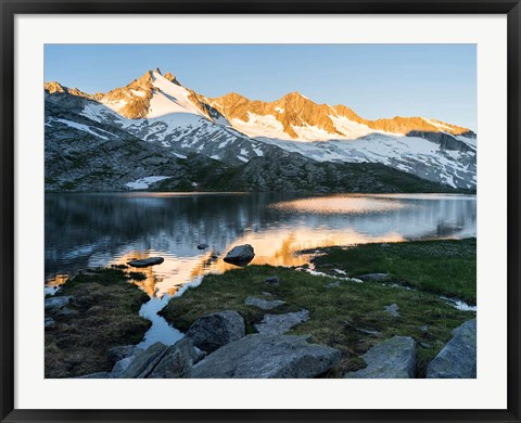 Framed Sunrise at Lake Gerlos Print