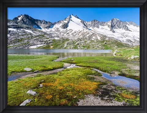 Framed Reichenspitz Mountains and Lake Gerlos Print