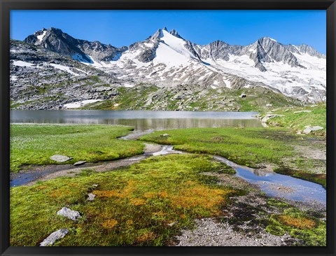 Framed Reichenspitz Mountains and Lake Gerlos Print