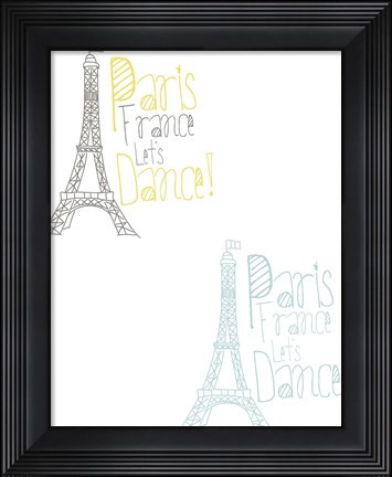 Framed Paris France Let&#39;s Dance Print